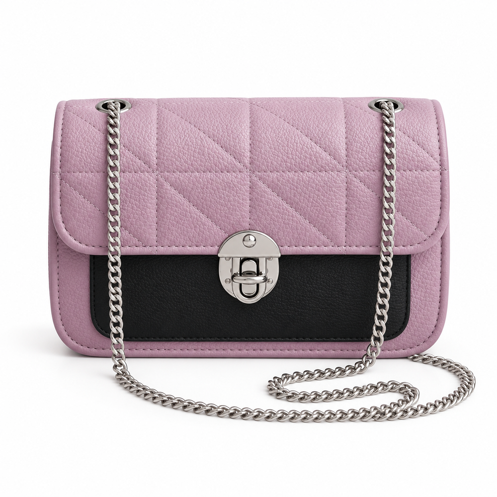 SERAPHINA — BLUSH QUILTED CHAIN BAG