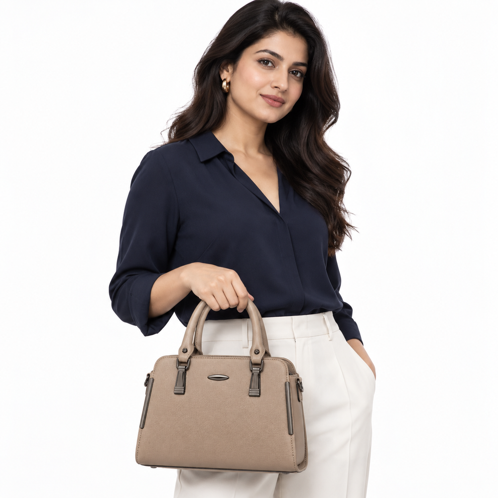 AVELINE — TAUPE STRUCTURED HANDBAG