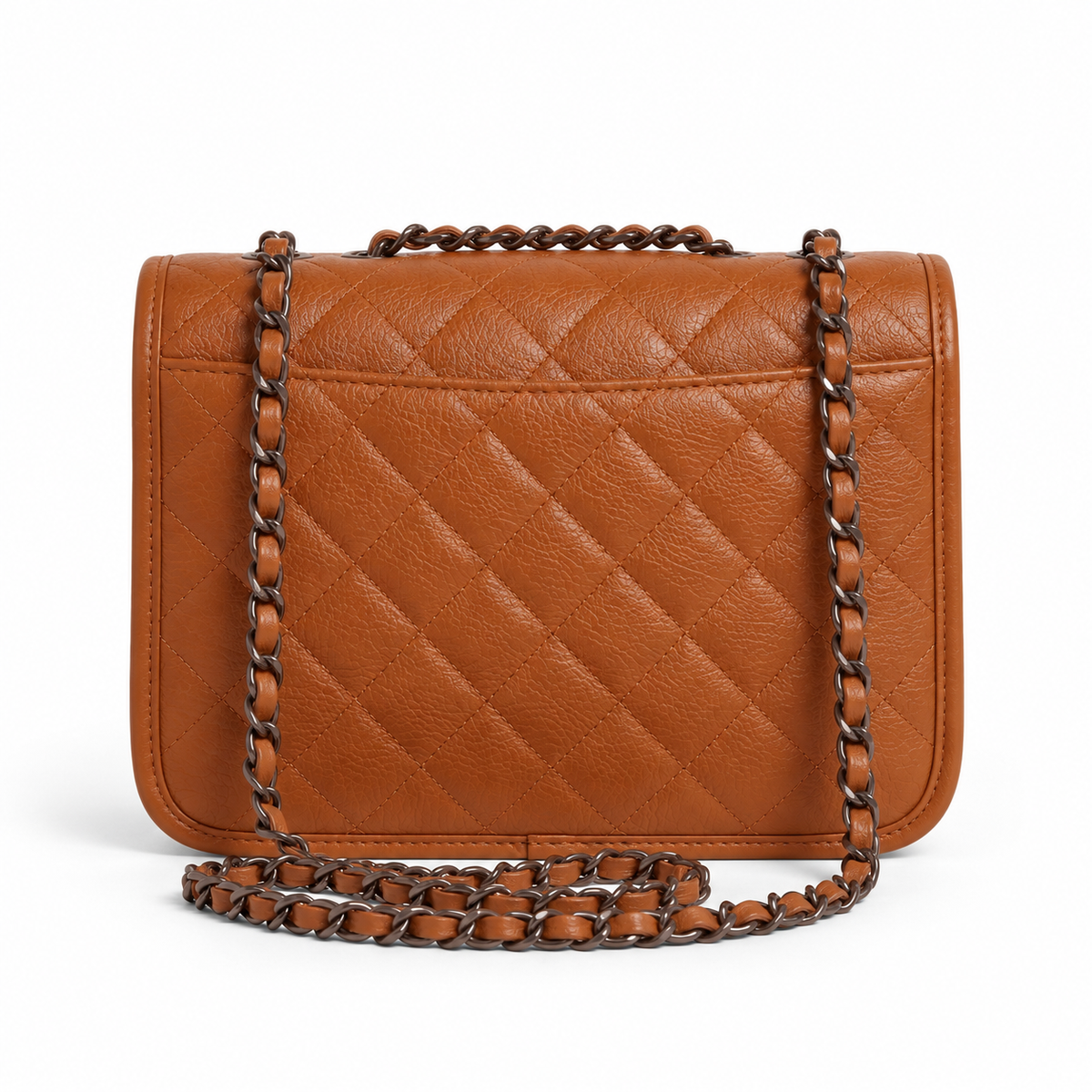 AURELIA — CARAMEL QUILTED CHAIN BAG