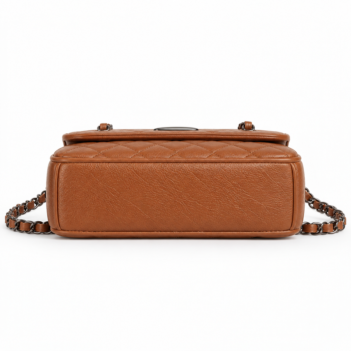AURELIA — CARAMEL QUILTED CHAIN BAG