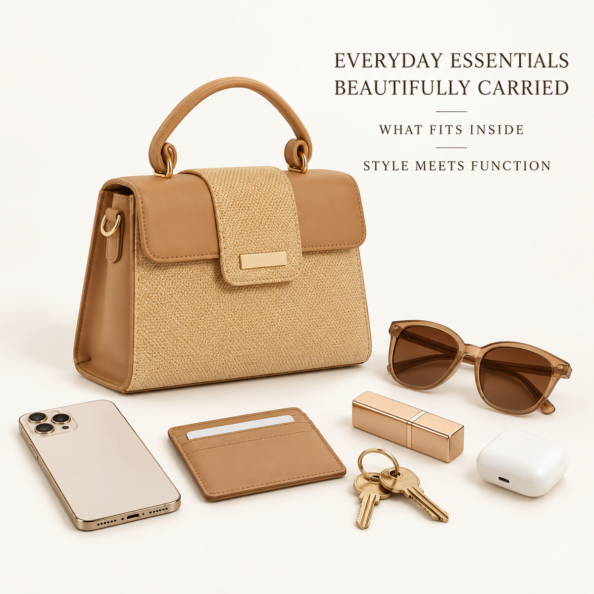 ELVARA — DOVE GREY TEXTURED HANDBAG