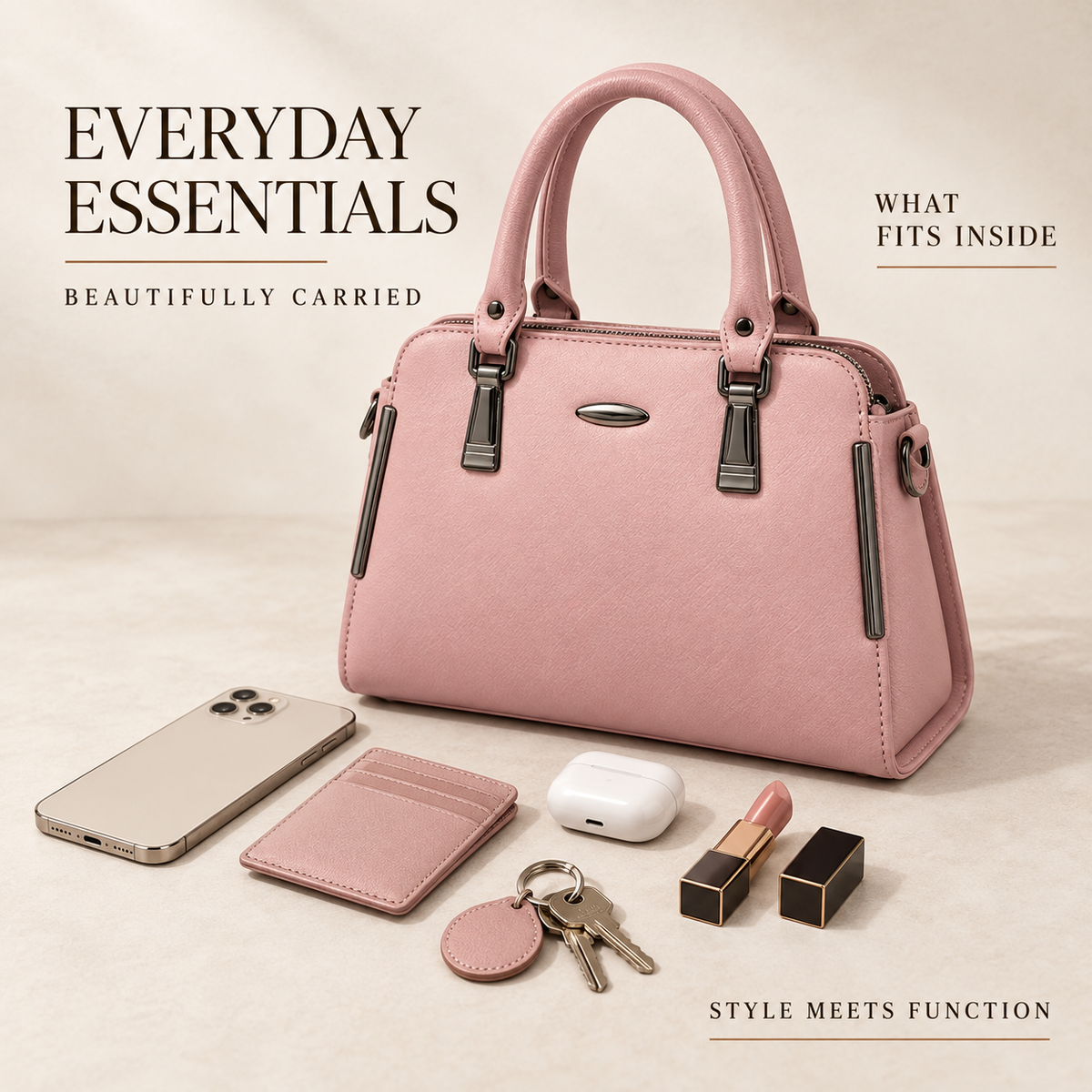 Taupe Structured Bag