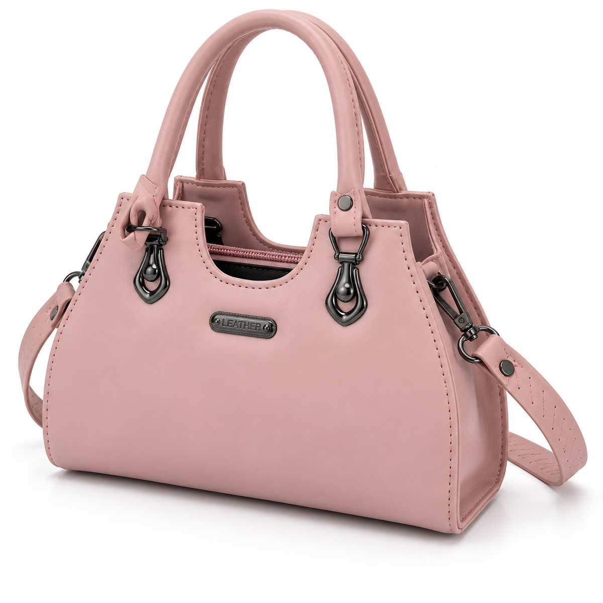ROSÉLLE — DUSTY ROSE STRUCTURED HANDBAG