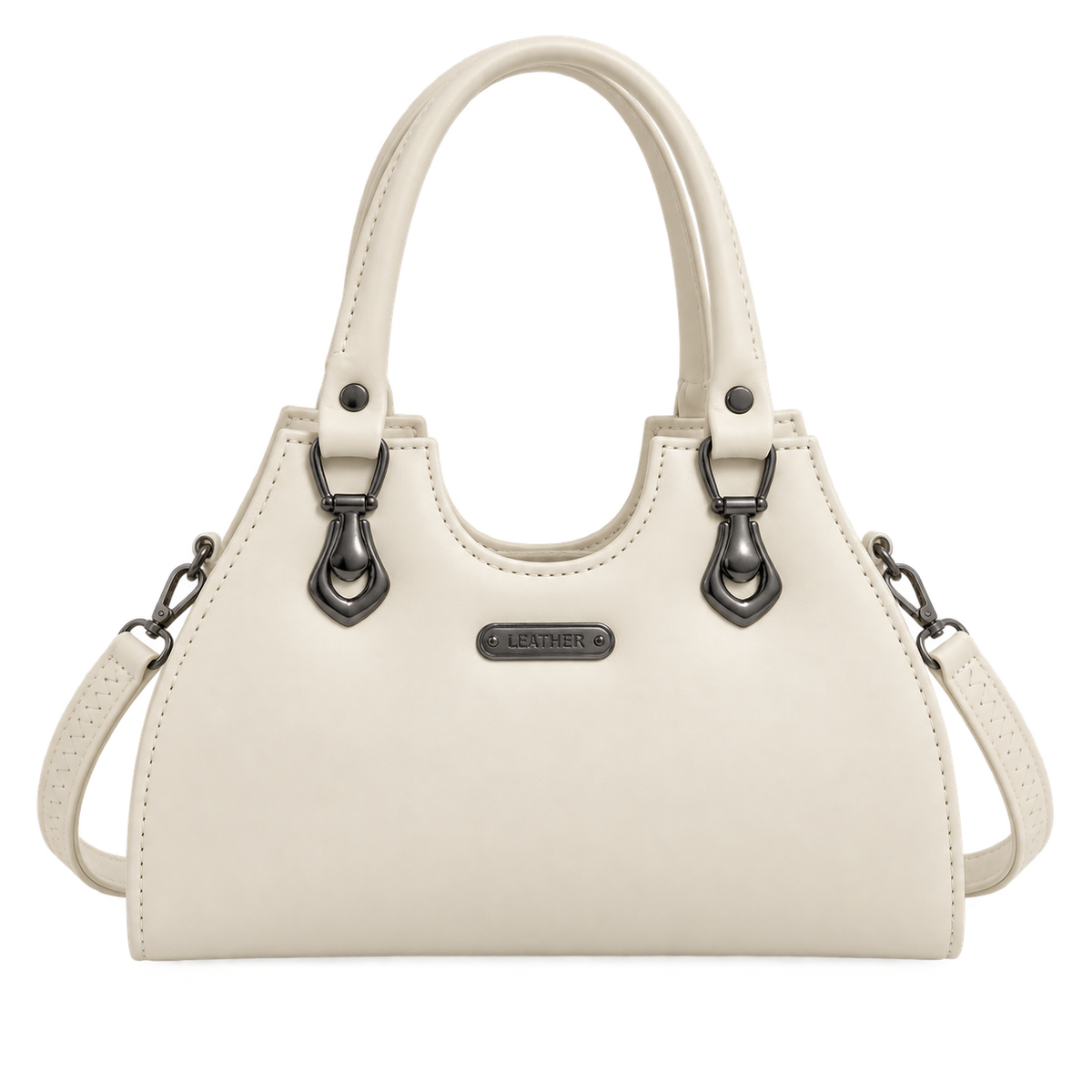 CELESTE — IVORY SCULPTED HANDBAG