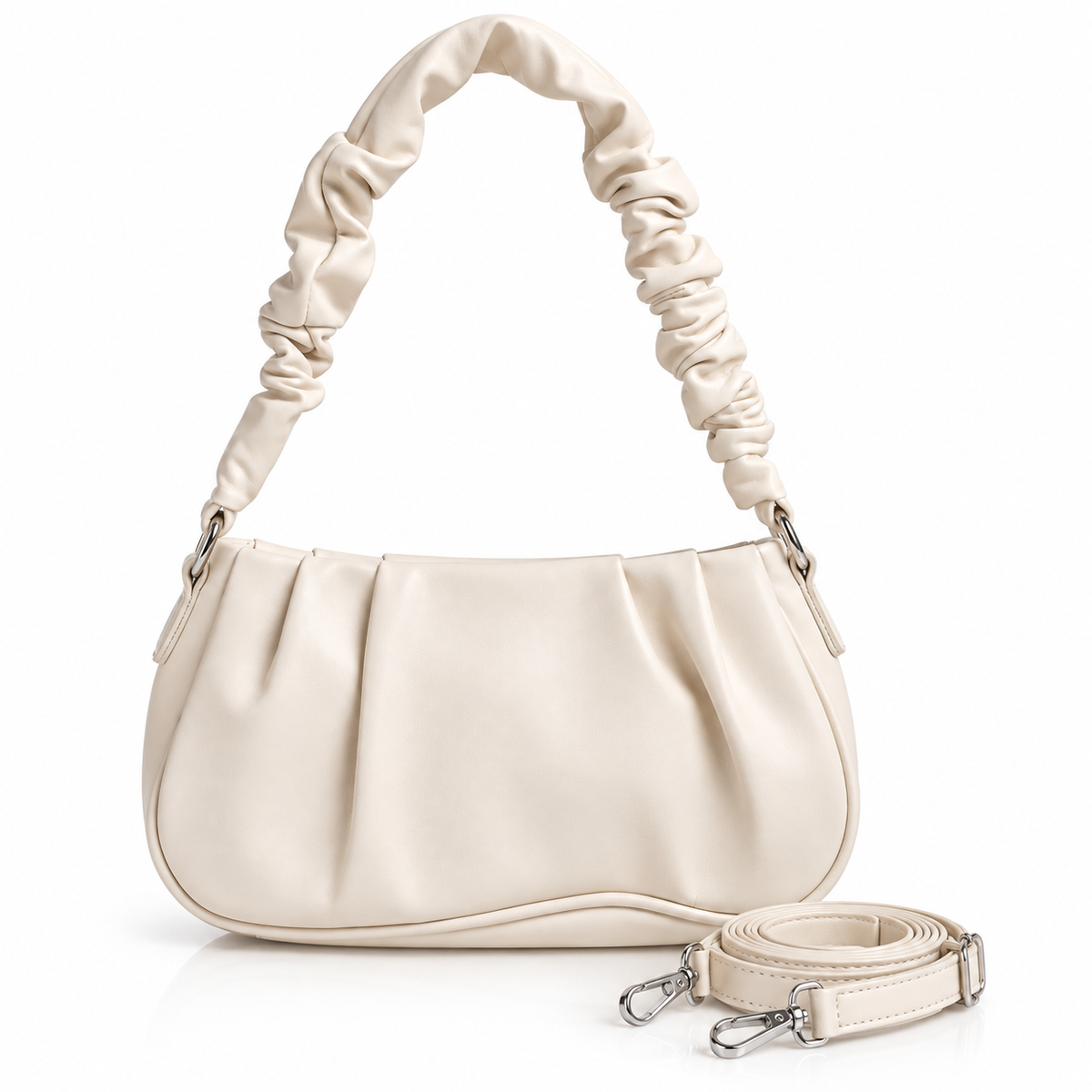 ELIORA — IVORY QUILTED CHAIN BAG