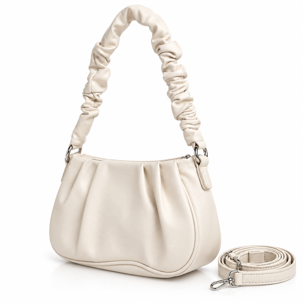 ELIORA — IVORY QUILTED CHAIN BAG