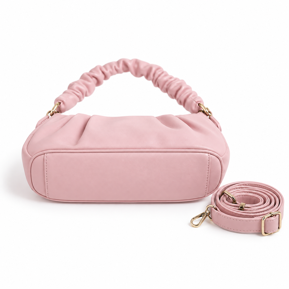 AMÉLIE — BLUSH RUCHED SHOULDER BAG
