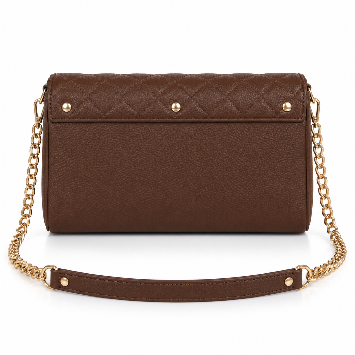 ÉLANORA — CHOCOLATE QUILTED CHAIN BAG