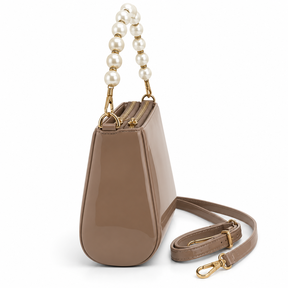 CALISTA — MOCHA PEARL HAND BAG