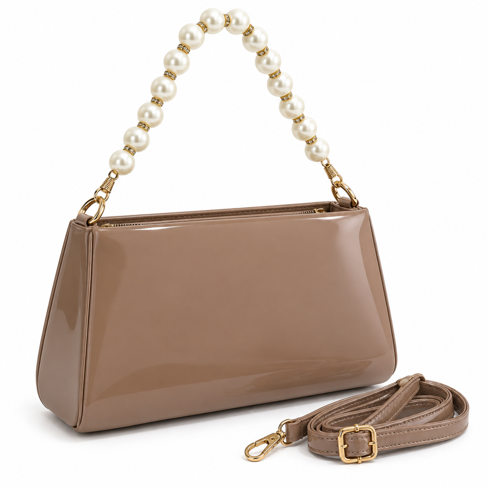 CALISTA — MOCHA PEARL HAND BAG