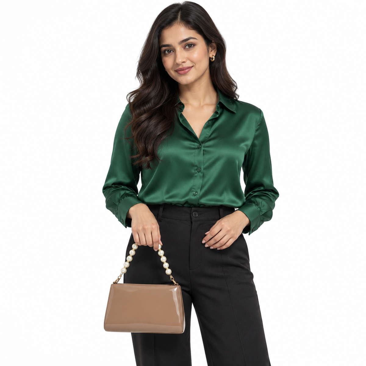 CALISTA — MOCHA PEARL HAND BAG