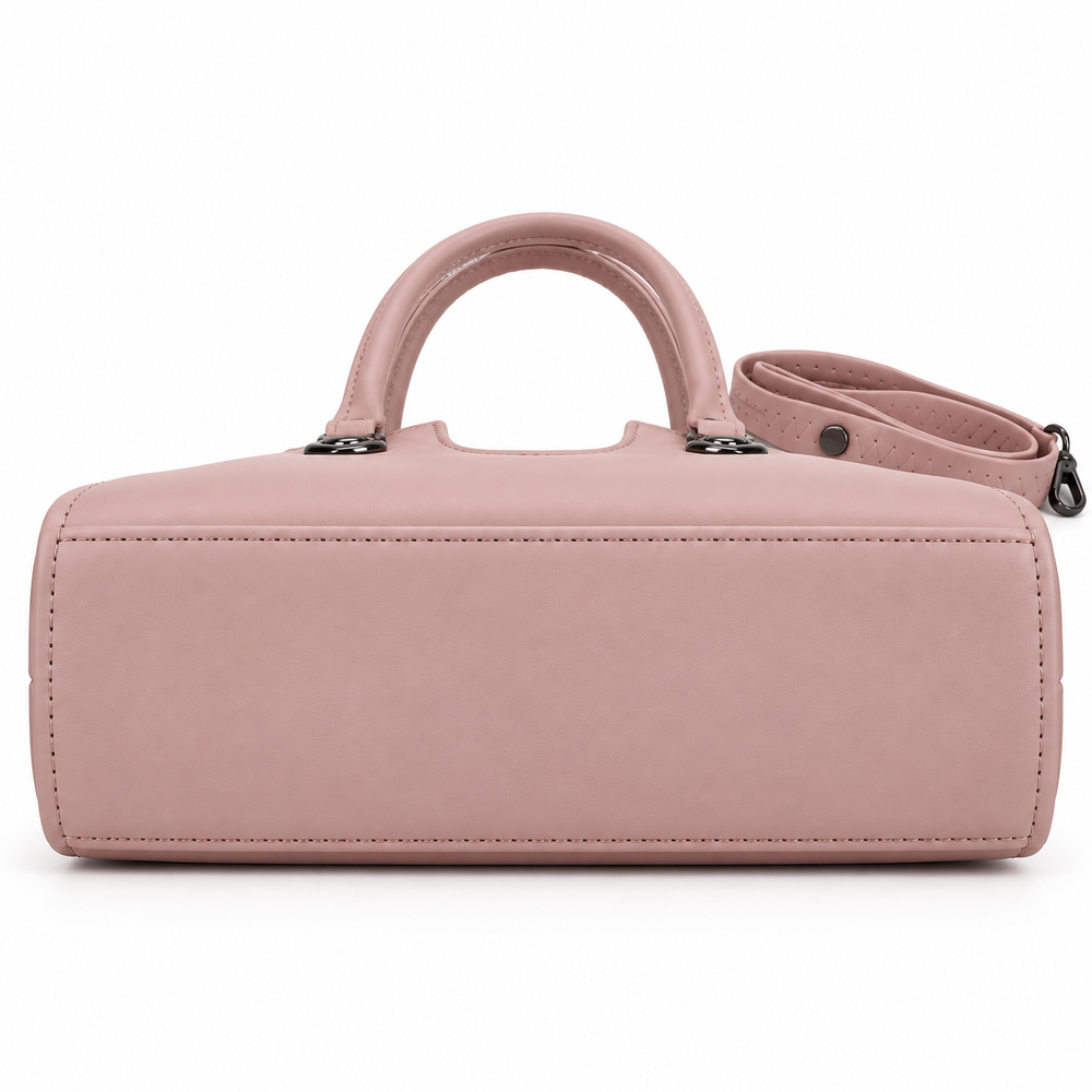 ROSÉLLE — DUSTY ROSE STRUCTURED HANDBAG