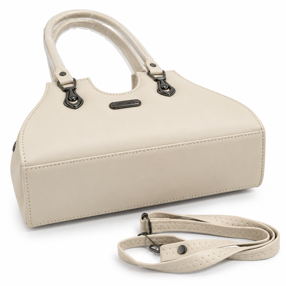 CELESTE — IVORY SCULPTED HANDBAG