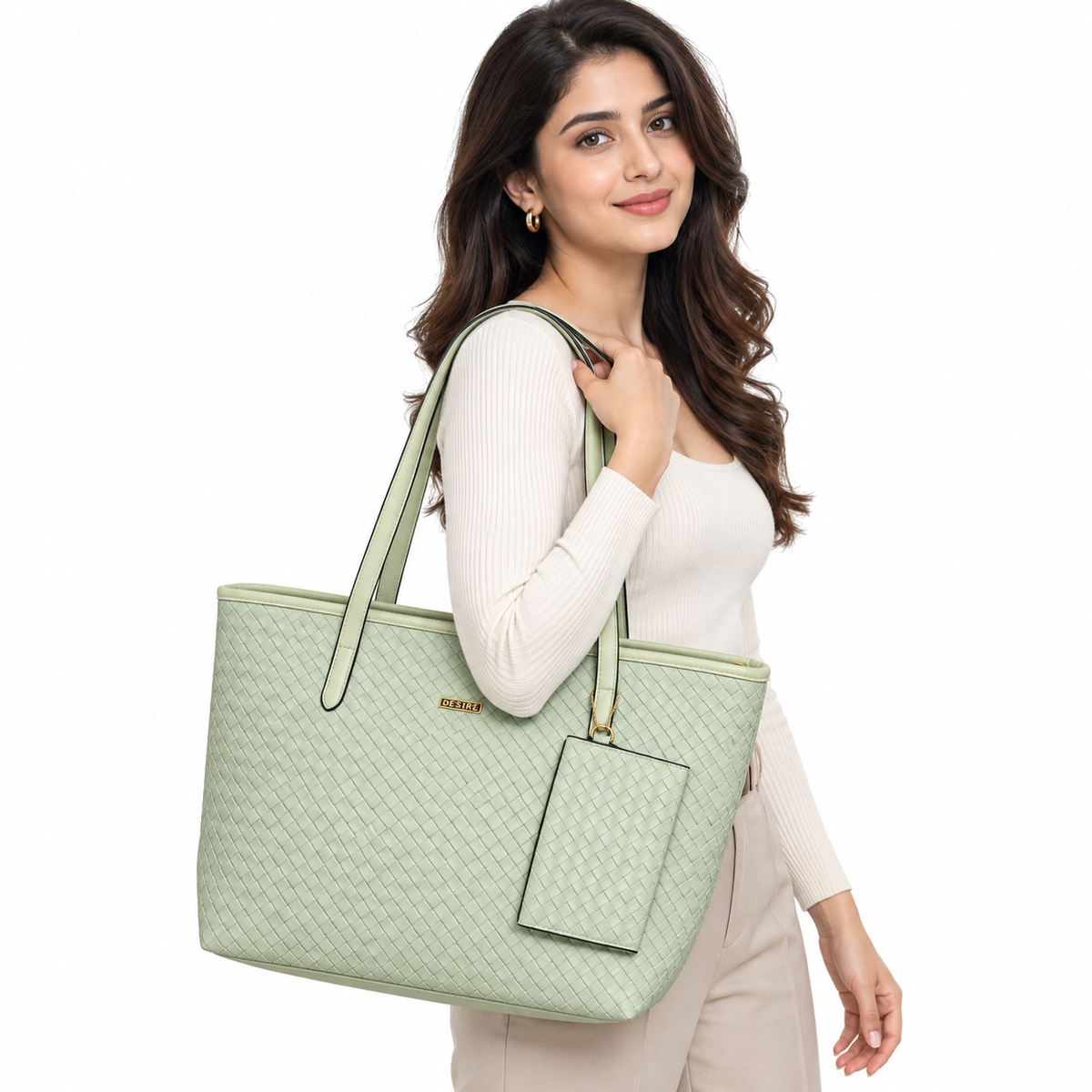 AVELINE — SAGE TEXTURED EVERYDAY TOTE