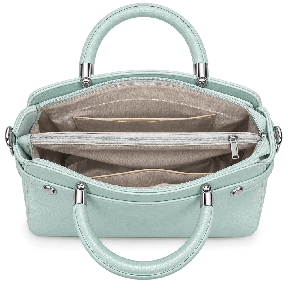 ELVIRA — MINT STRUCTURED SATCHEL BAG