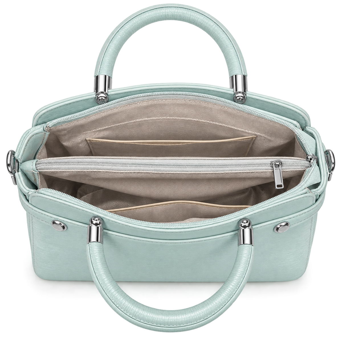 ELVIRA — MINT STRUCTURED SATCHEL BAG
