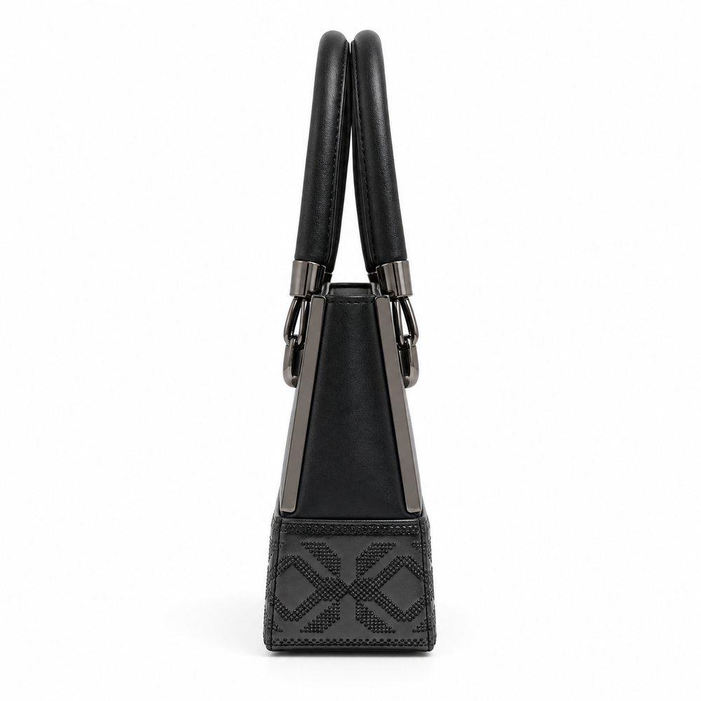 VELORA — NOIR GEOMETRIC TOTE BAG
